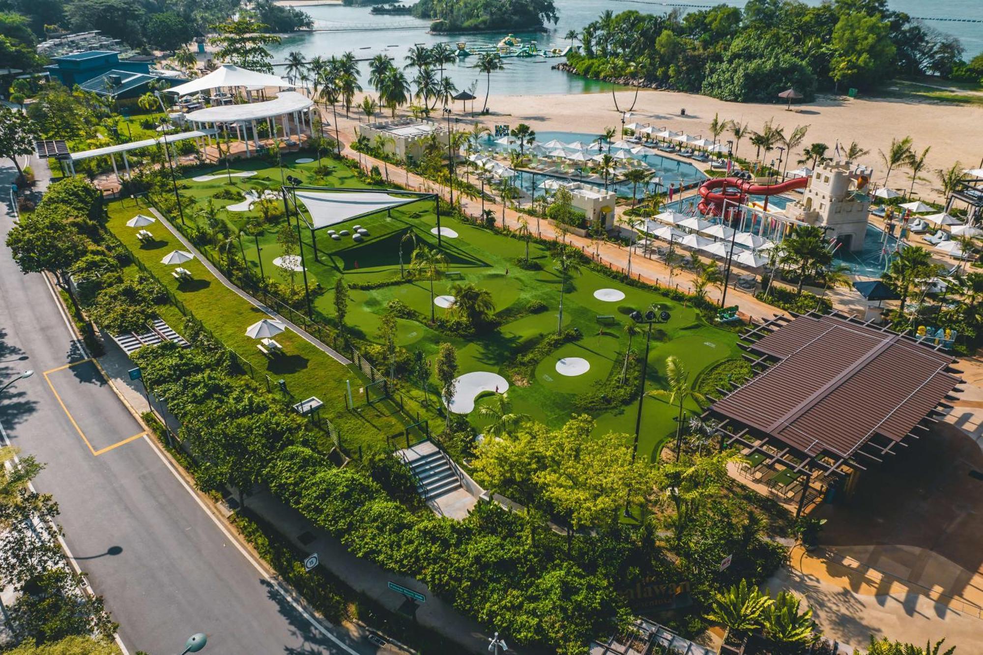 Shangri-La Rasa Sentosa, Сингапур Экстерьер фото Aerial view of the park